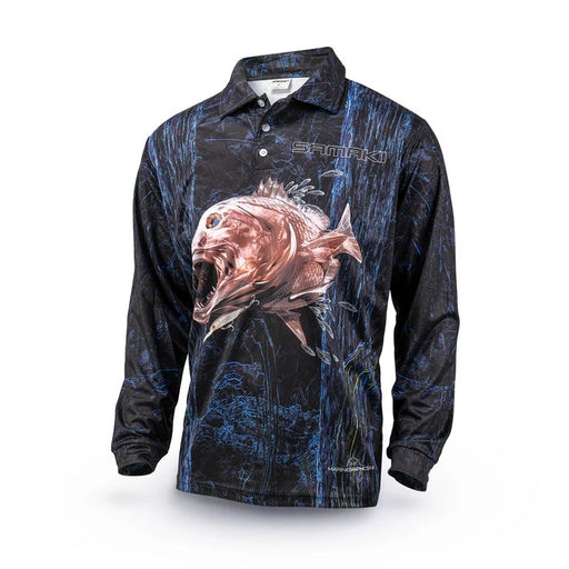 Samaki Black Jack Adult Fishing Shirts