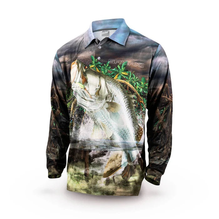 Samaki Boofing Barra Adult Fishing Shirts