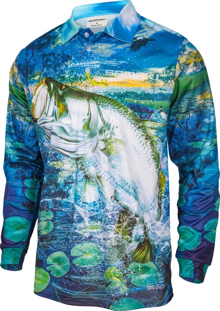 Samaki Billabong Barra Adult Fishing Shirts