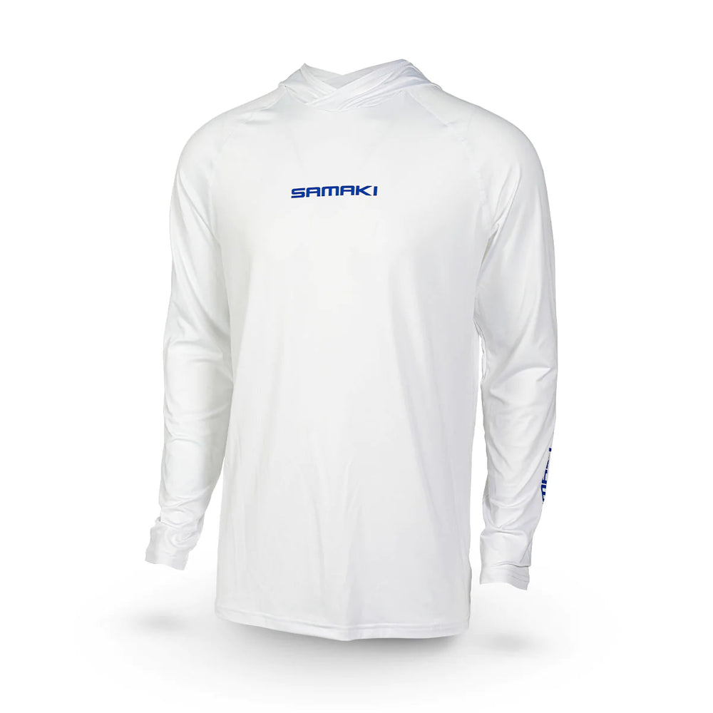 Samaki GBR L/S Adult Hooded Shirts White