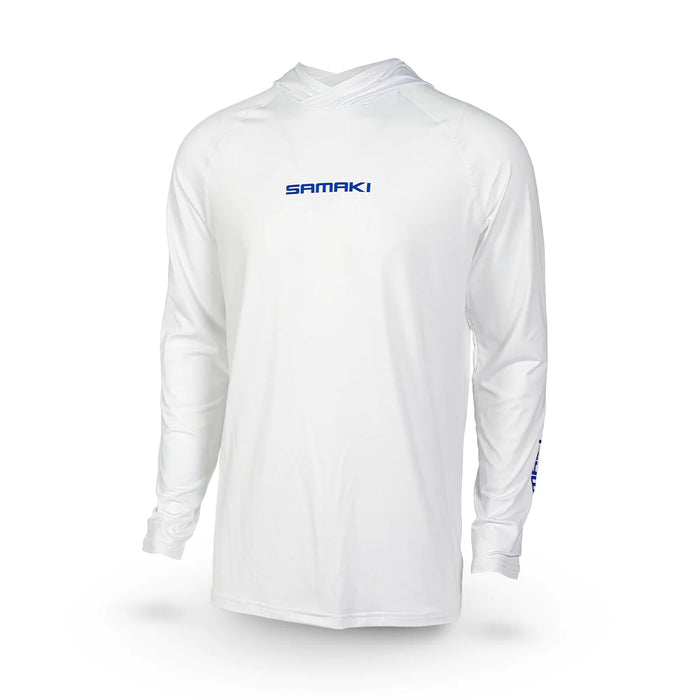 Samaki GBR L/S Adult Hooded Shirts White