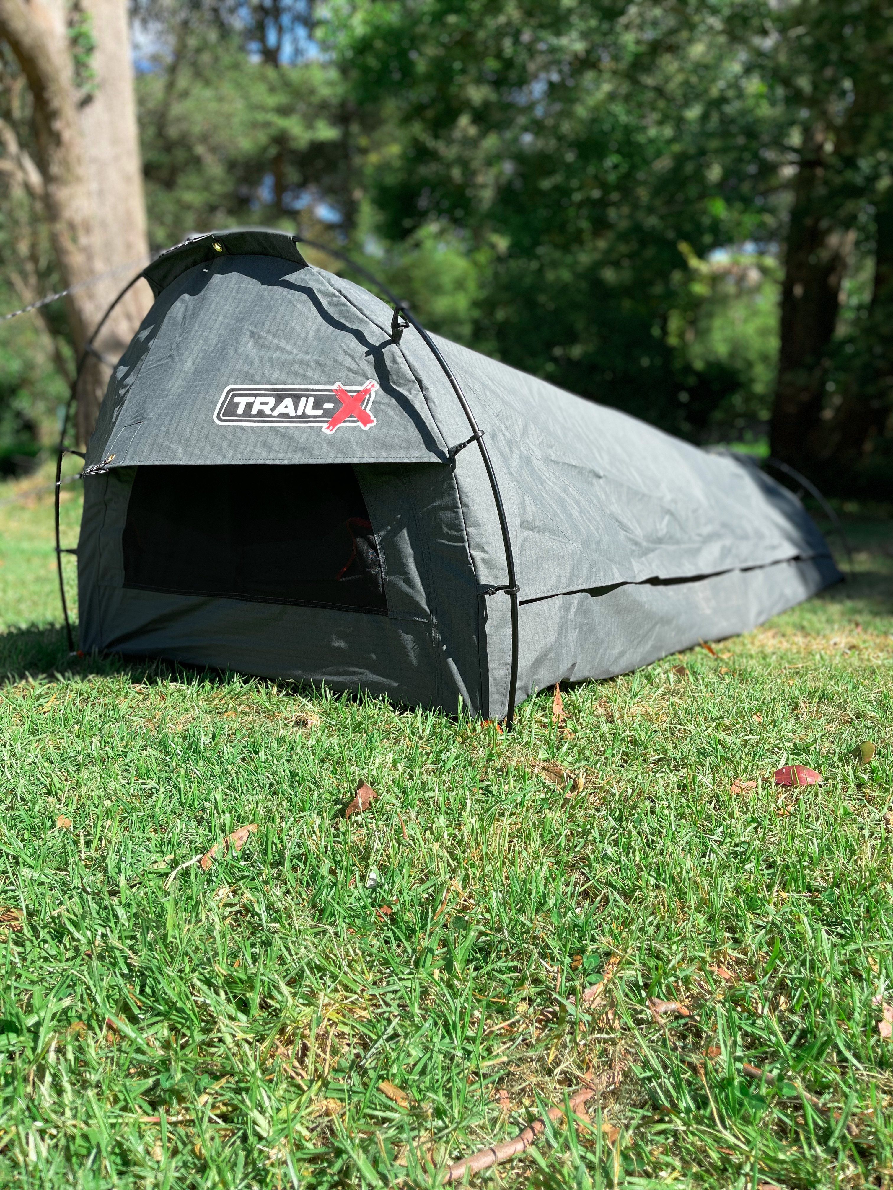 Single swag outlet tent